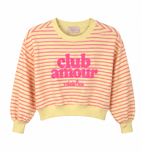 Lavibell Mini Club Amour Stripe Sweatshirt