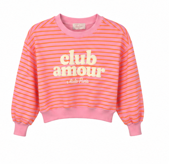 Lavibell Mini Club Amour Stripe Sweatshirt