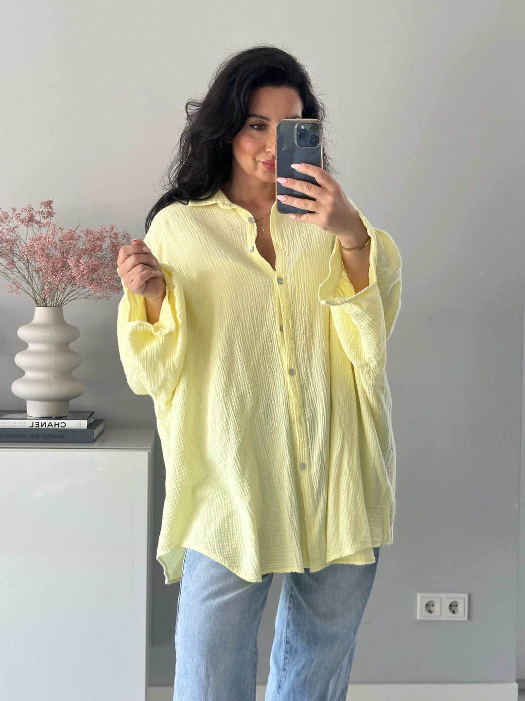 Musselinbluse Lavibell Lang