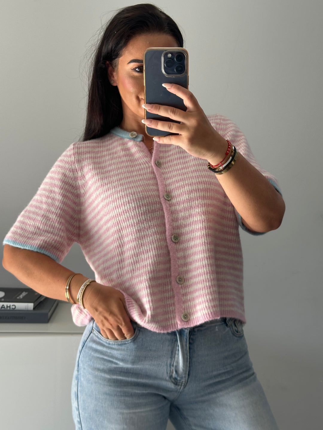 Kurzarm Cardigan Juna