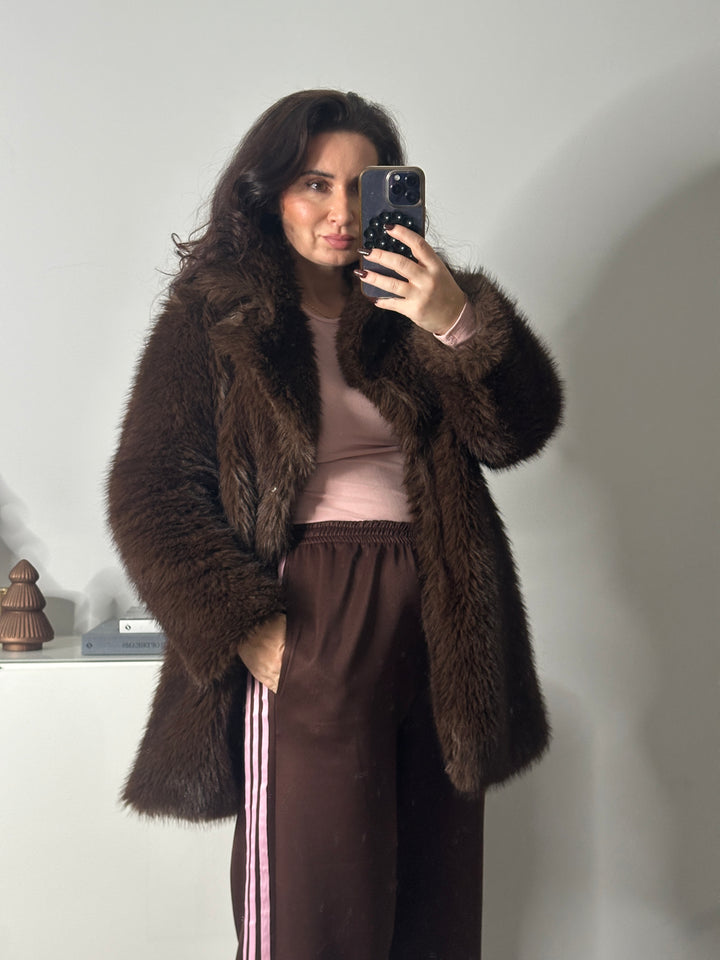 Faux fur Mantel Celine