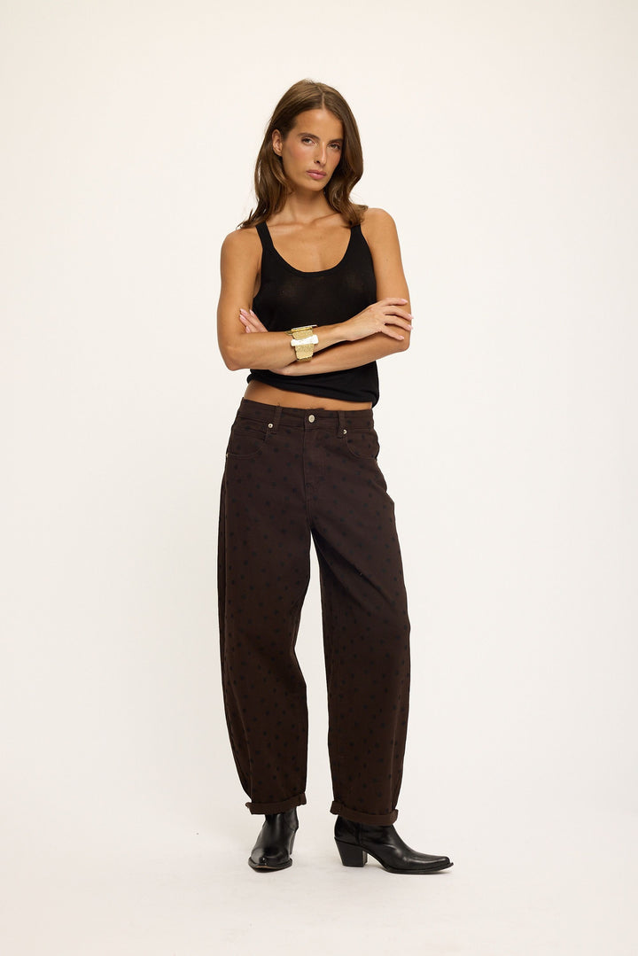 Barrel Jeans Polka Dot