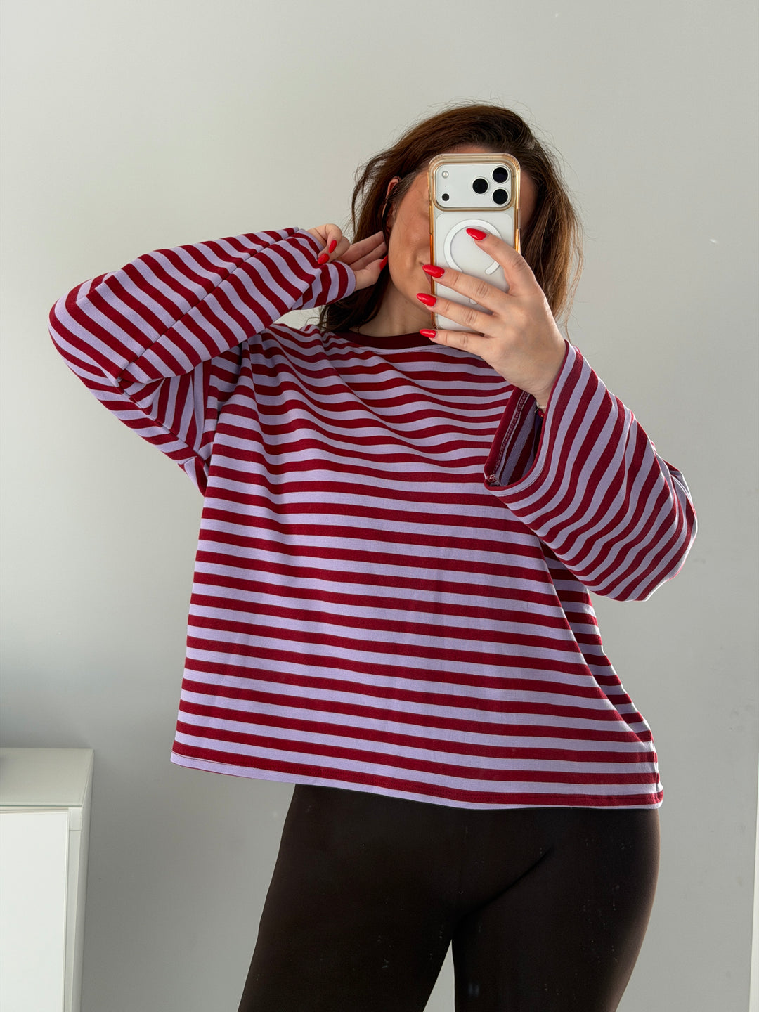 Oversize Shirt Stripe Lavibell