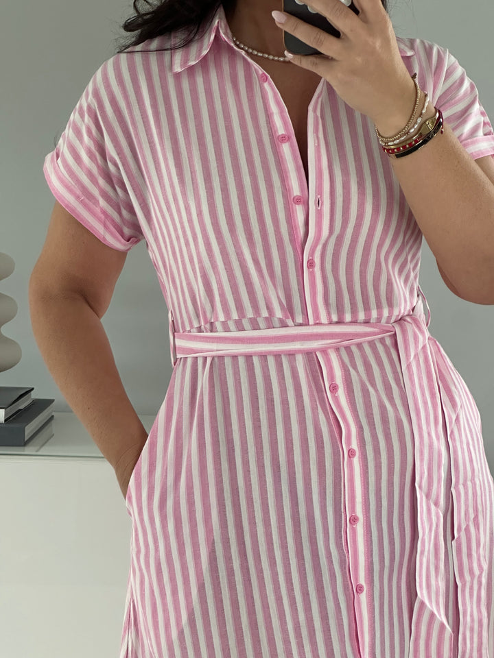 Gestreiftes Blusenkleid