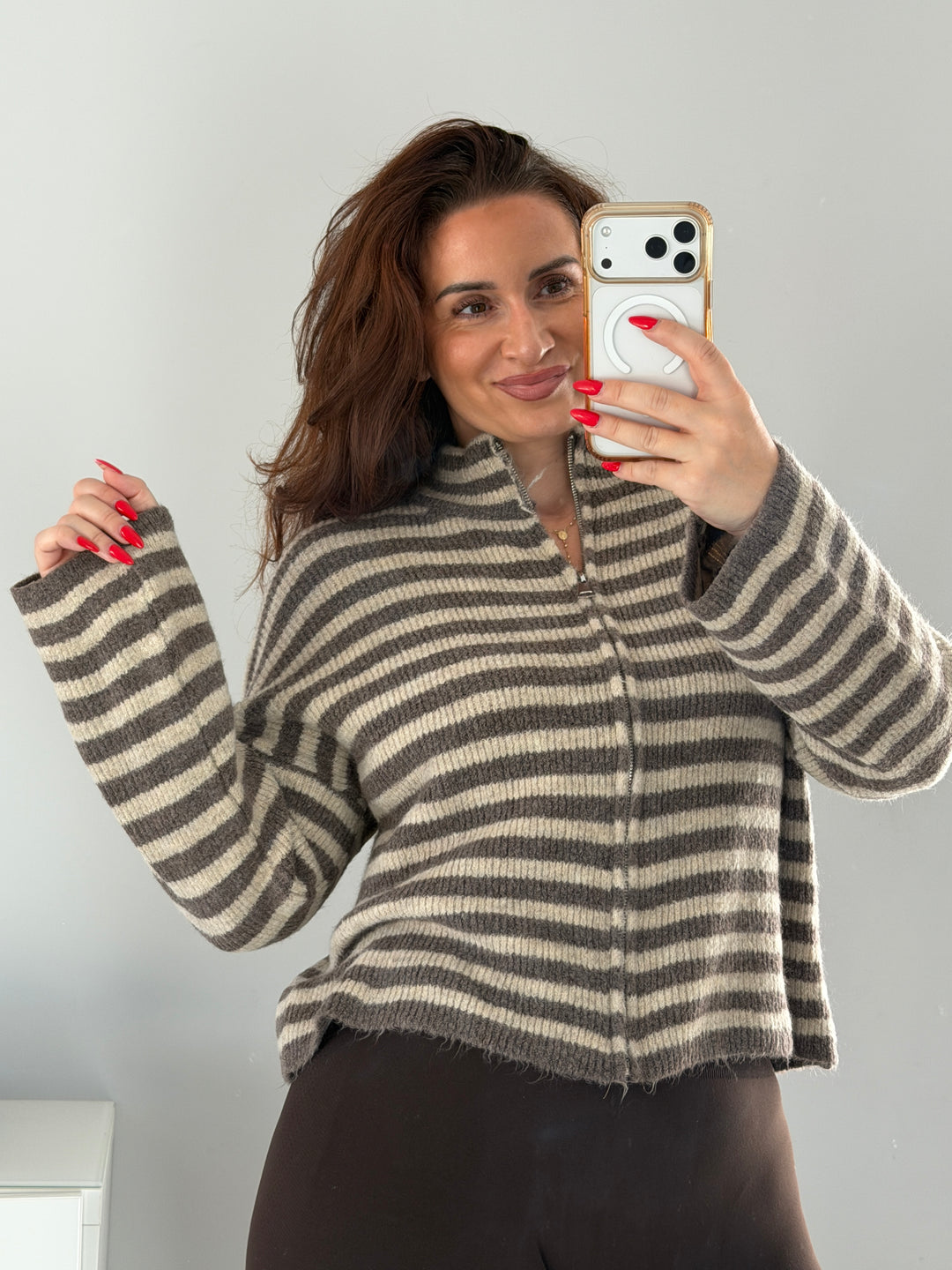 Gestreifte Strickjacke Stripe Lavibell
