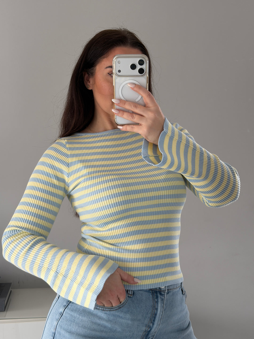 Langarmshirt Happy Stripe