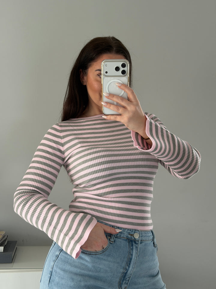 Langarmshirt Happy Stripe