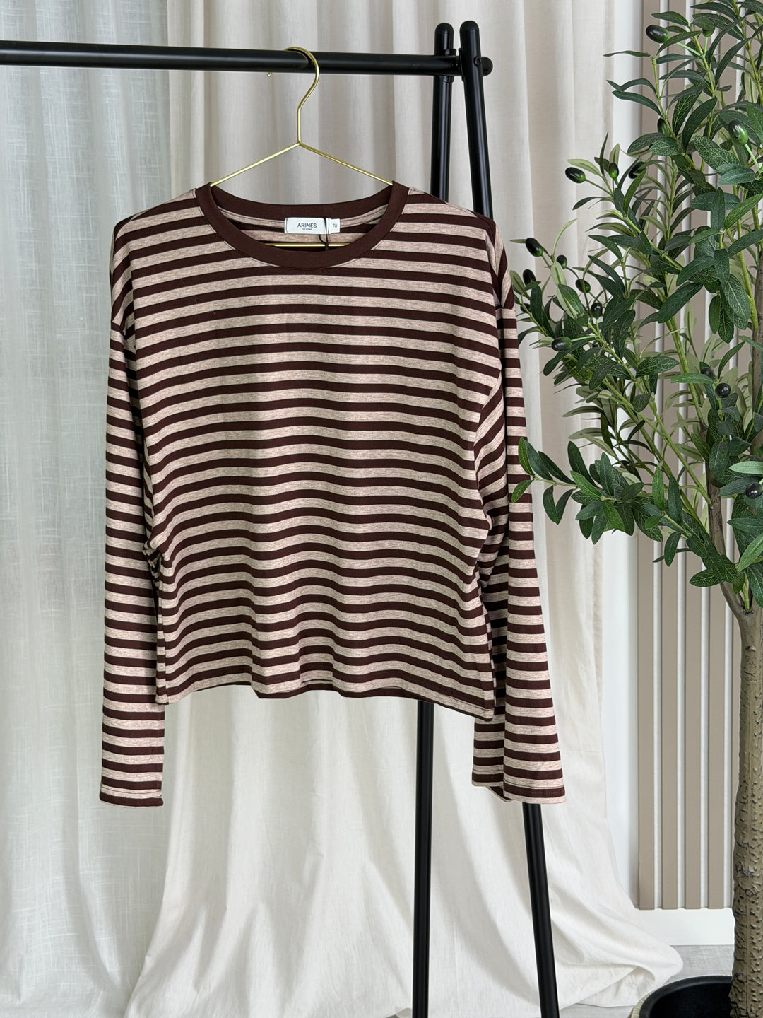Lavibell Oversize Stripe Longsleeve