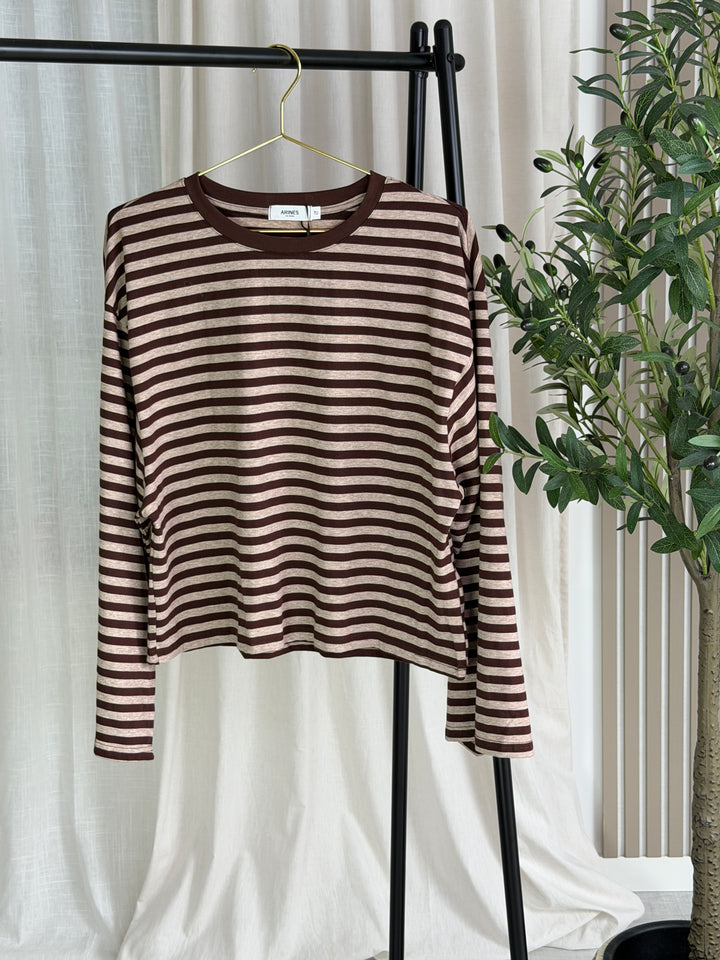 Lavibell Oversize Stripe Longsleeve
