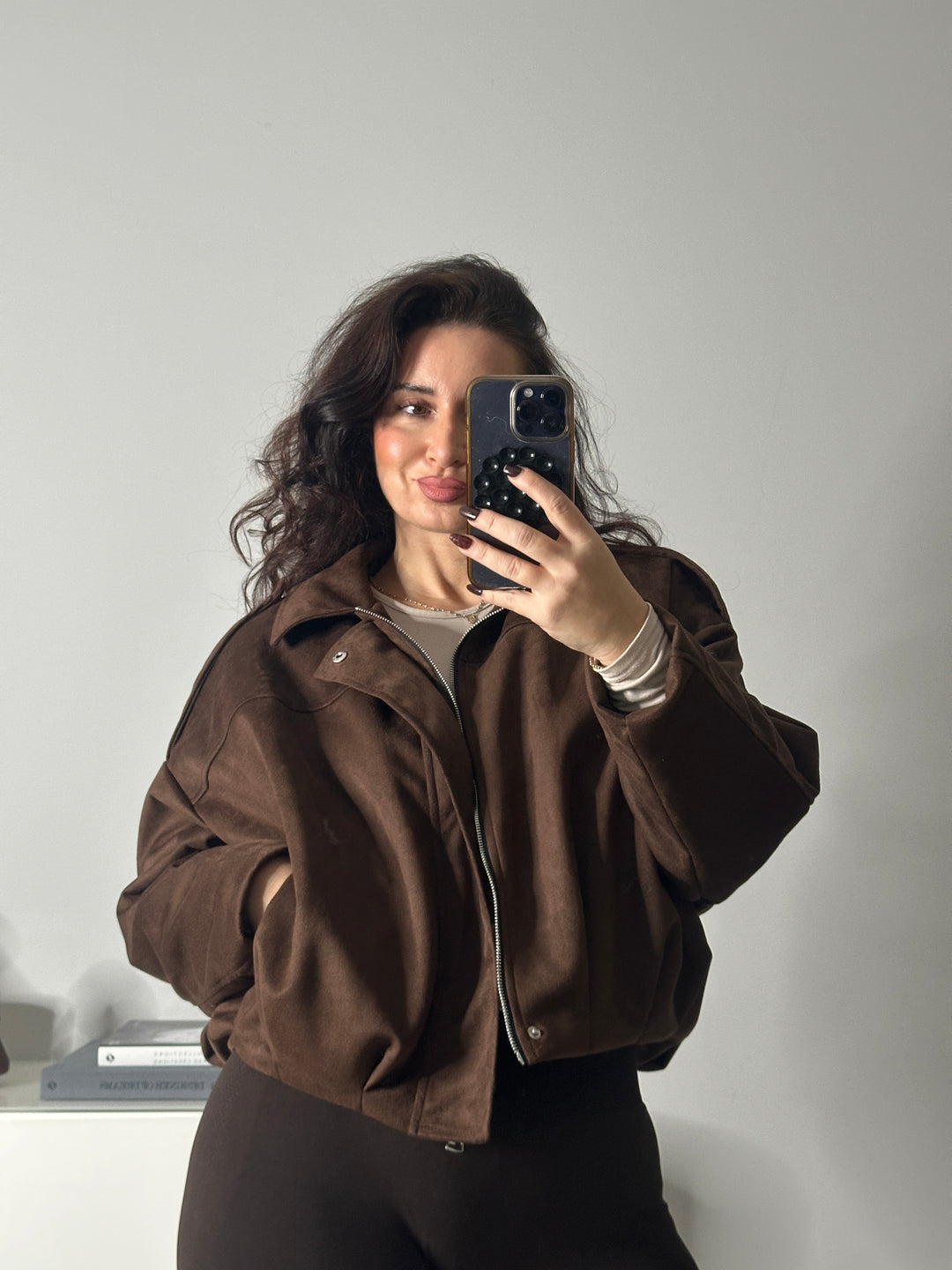 Gefütterte Wildlederjacke Stella