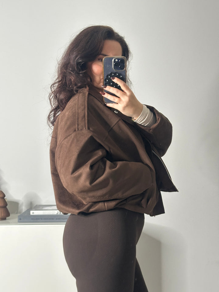 Gefütterte Wildlederjacke Stella