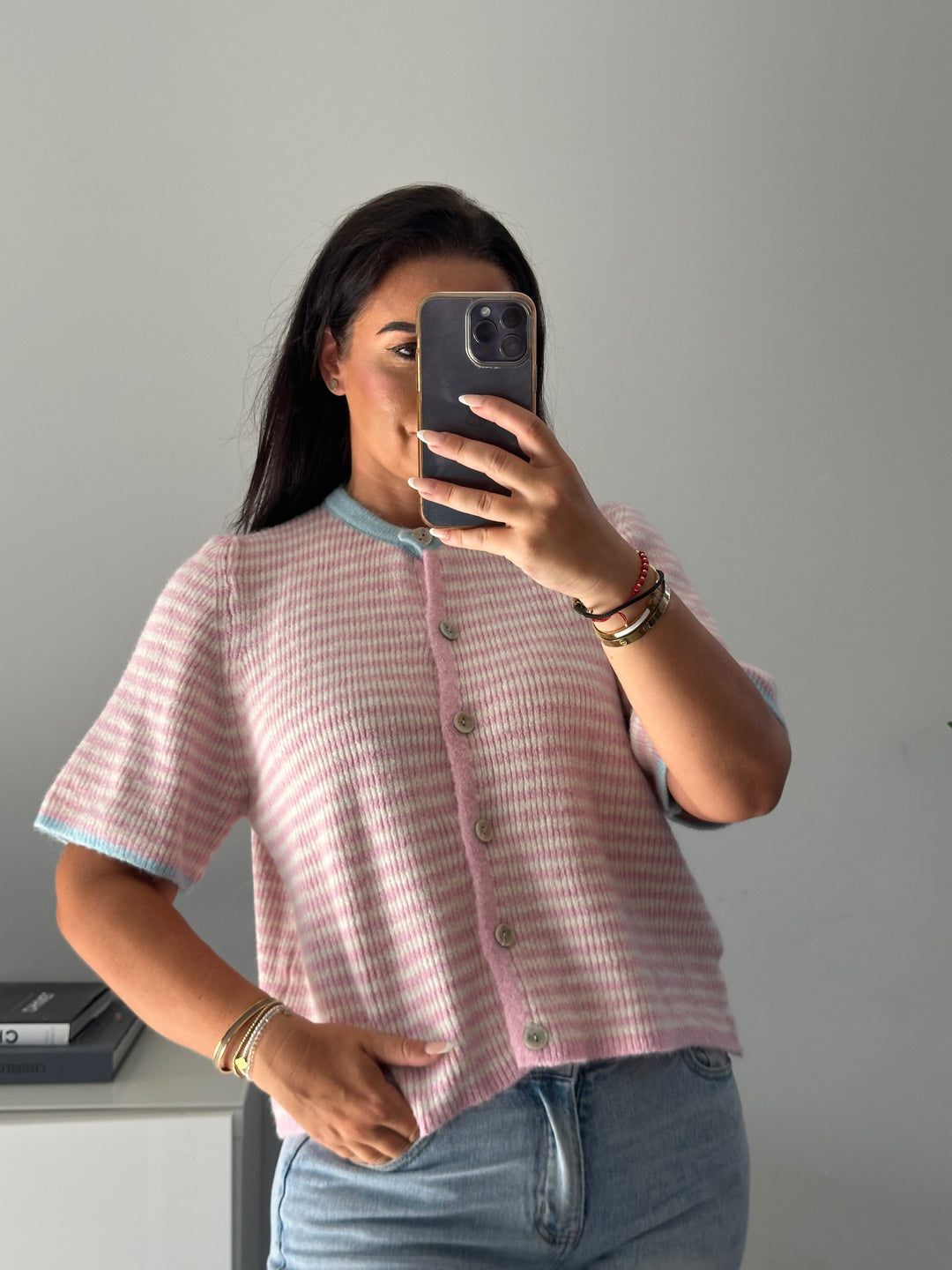 Kurzarm Cardigan Juna