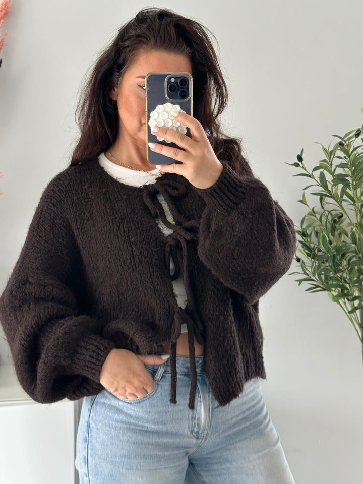 Cardigan mit Schleifen