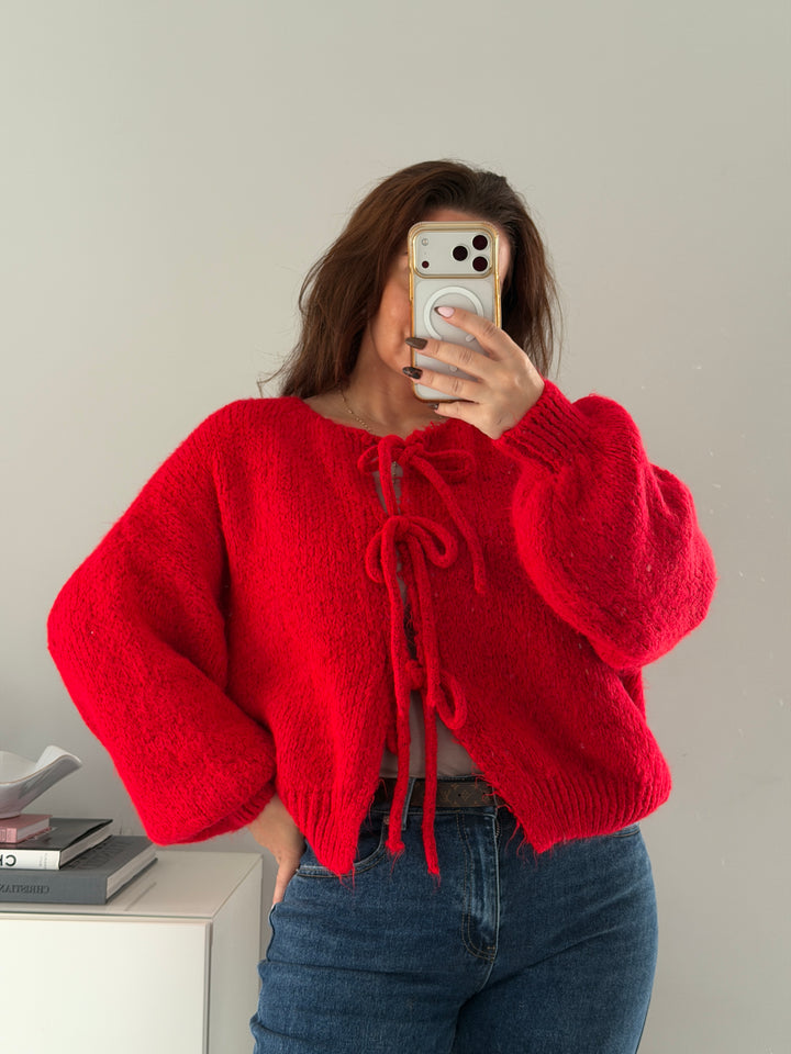 Cardigan mit Schleifen