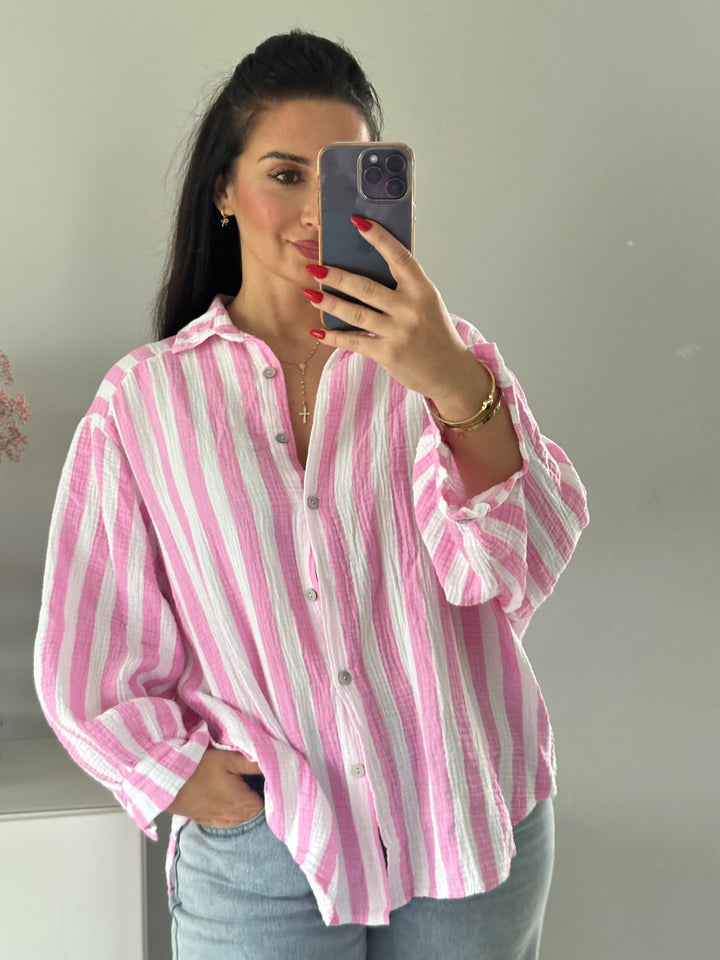 Musselinbluse Stripes