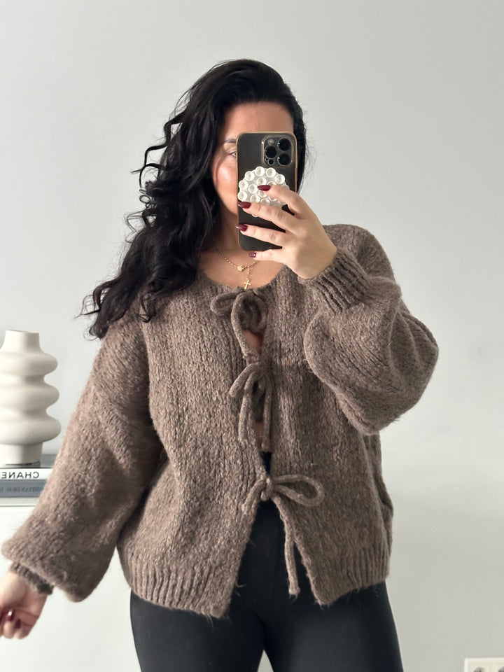 Cardigan mit Schleifen