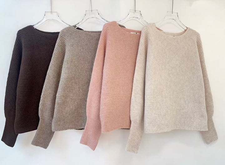 Oversize-Strickpullover mit Fledermausärmeln