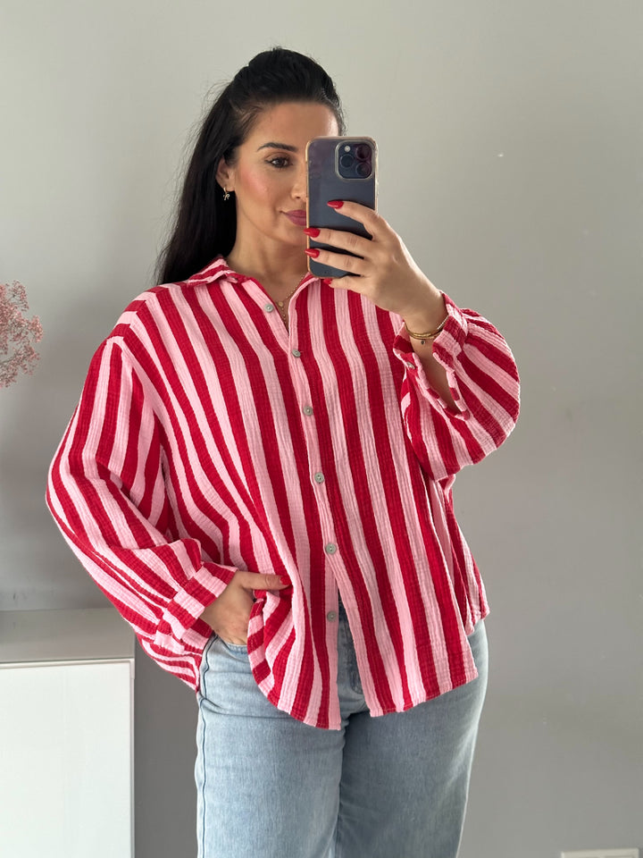 Musselinbluse Stripes