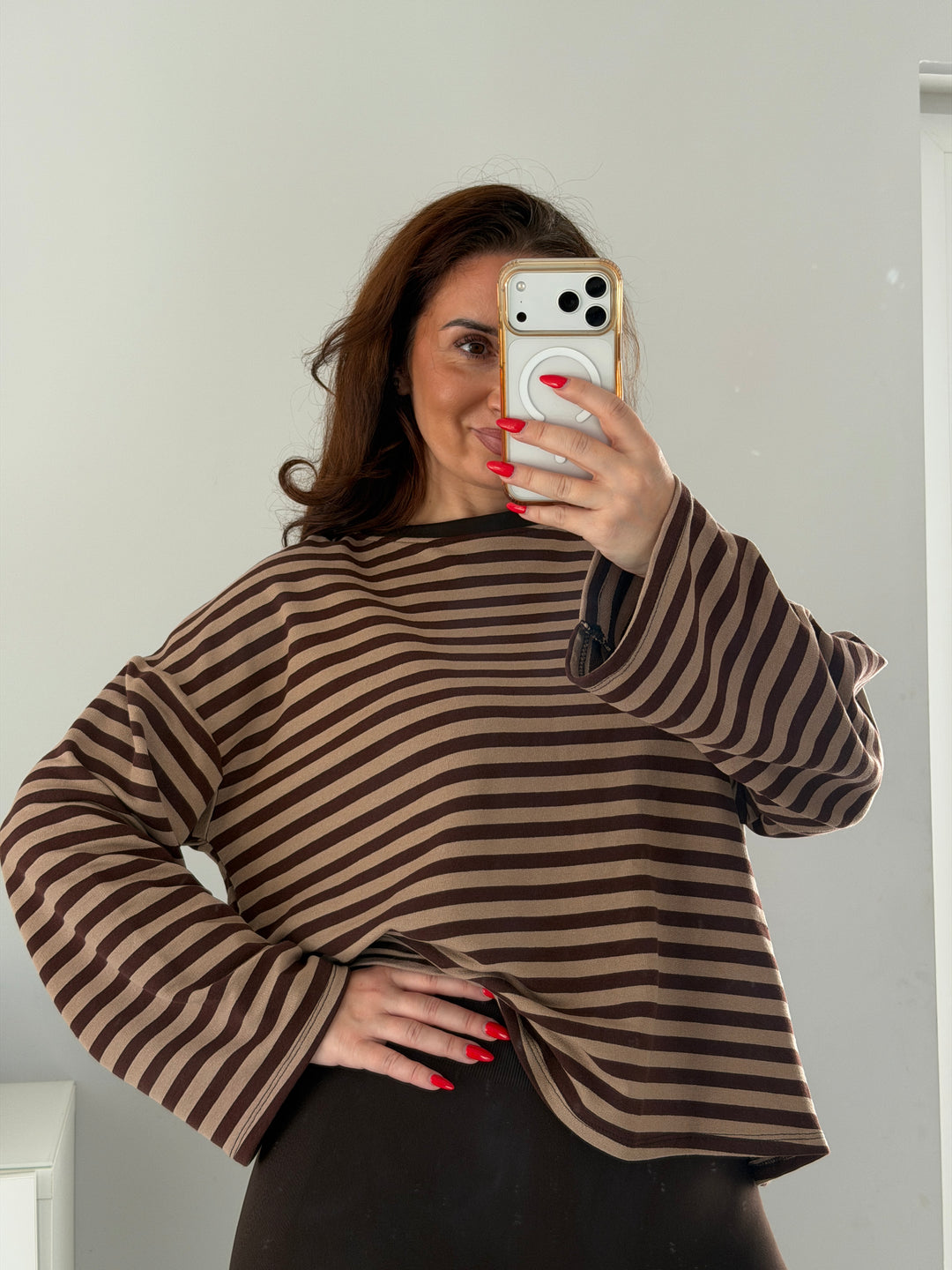 Oversize Shirt Stripe Lavibell