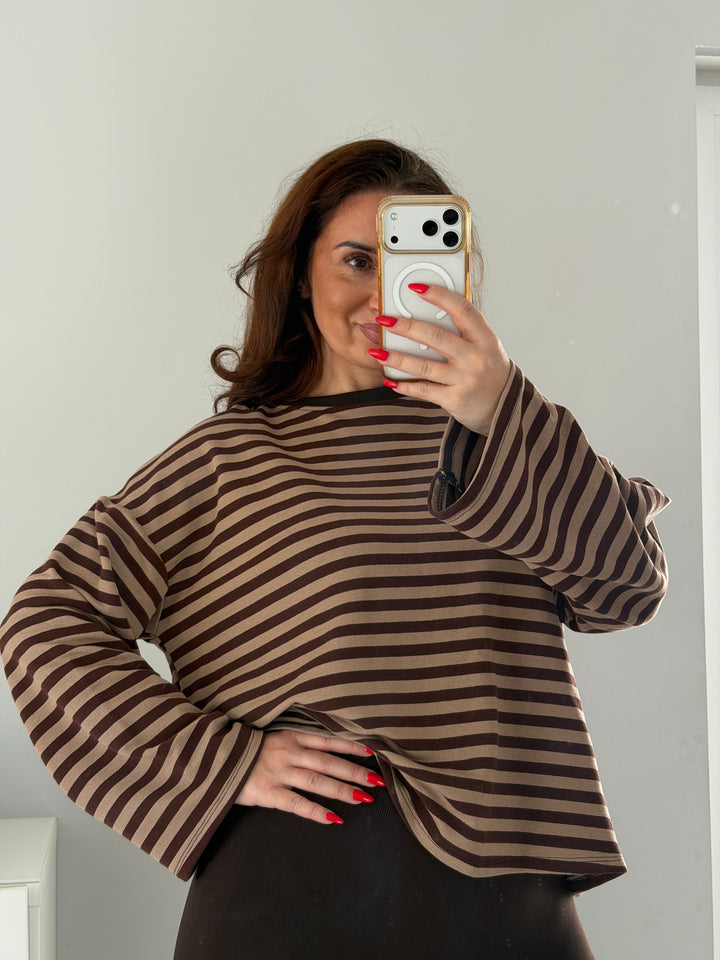 Oversize Shirt Stripe Lavibell