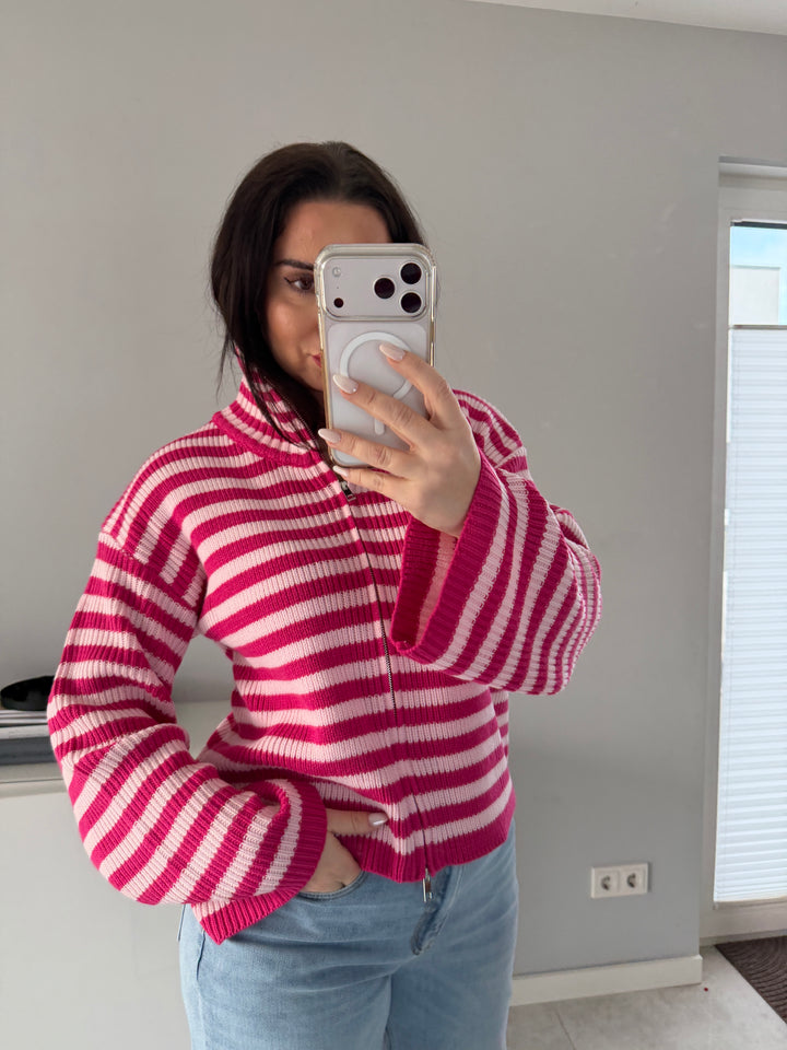 Cardigan Zip Stripe