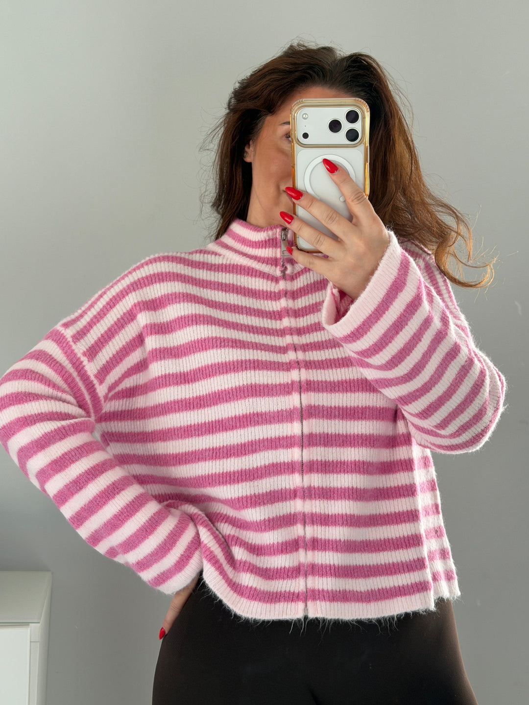 Gestreifte Strickjacke Stripe Lavibell