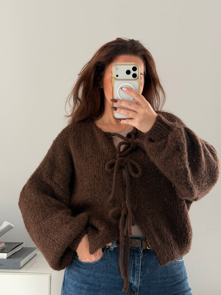 Cardigan mit Schleifen