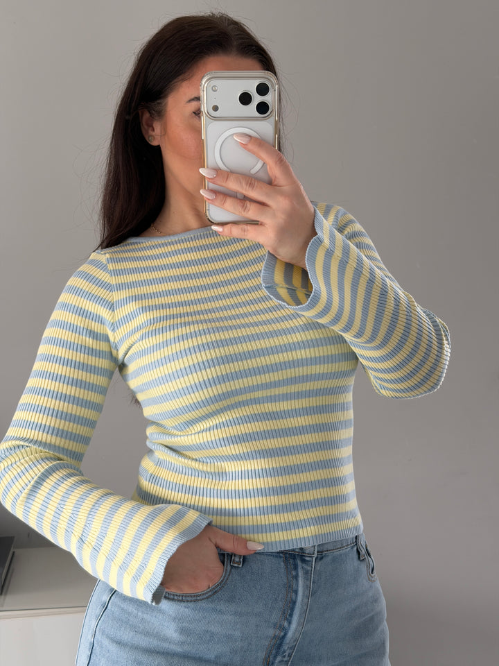 Langarmshirt Happy Stripe