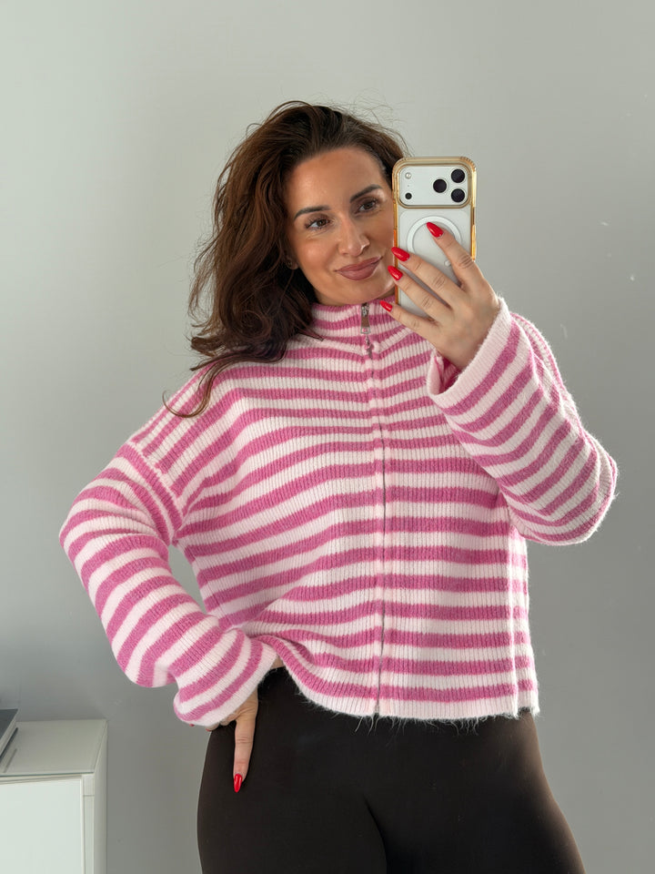 Gestreifte Strickjacke Stripe Lavibell