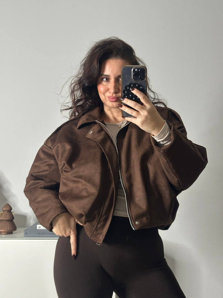 Gefütterte Wildlederjacke Stella