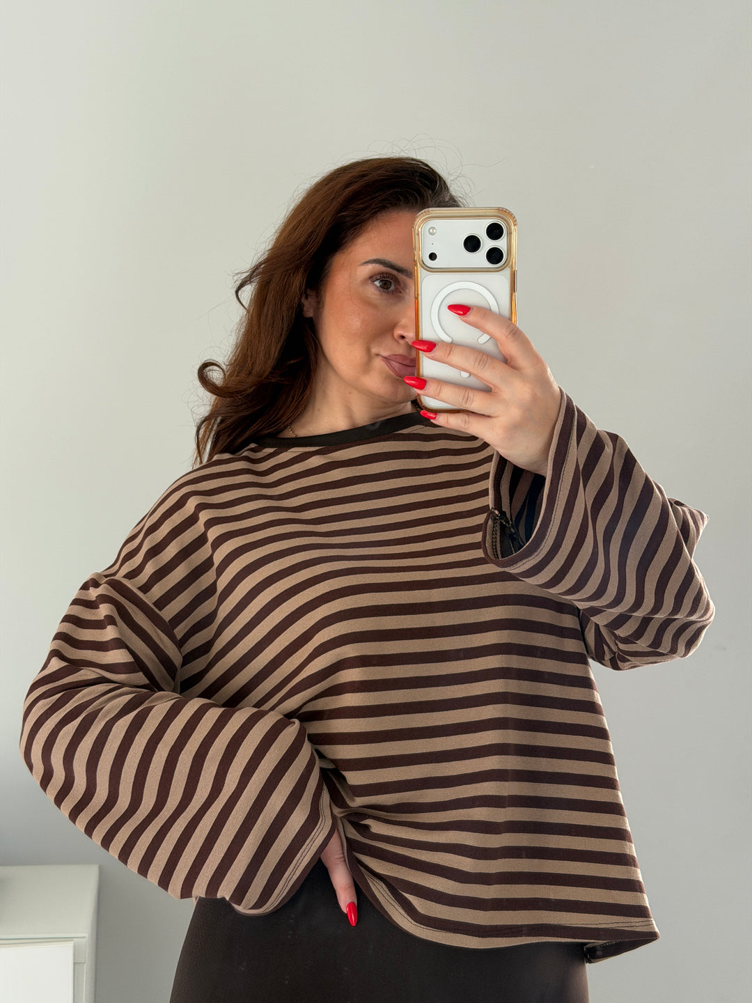 Oversize Shirt Stripe Lavibell