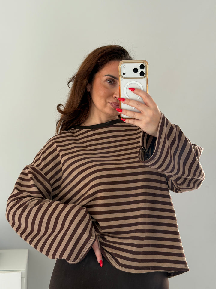 Oversize Shirt Stripe Lavibell