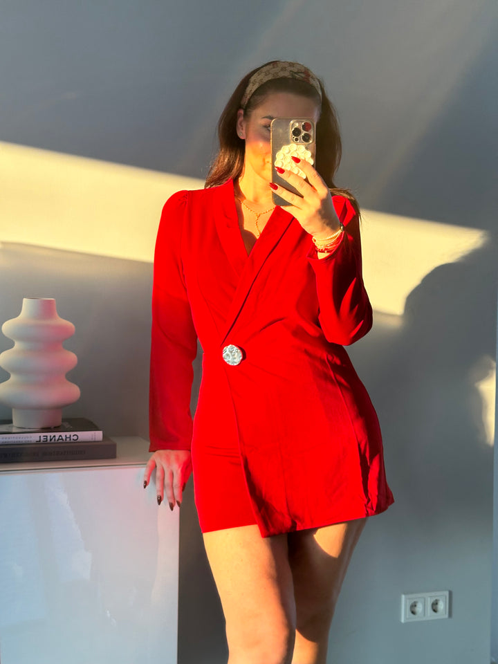 Blazerkleid mit goldenen Knopf