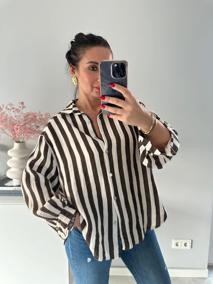 Musselinbluse Stripes