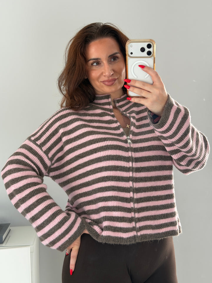 Gestreifte Strickjacke Stripe Lavibell