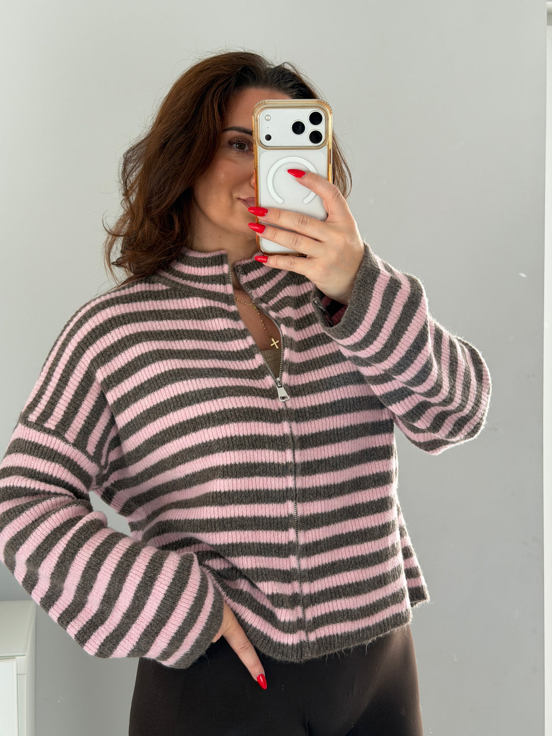 Gestreifte Strickjacke Stripe Lavibell