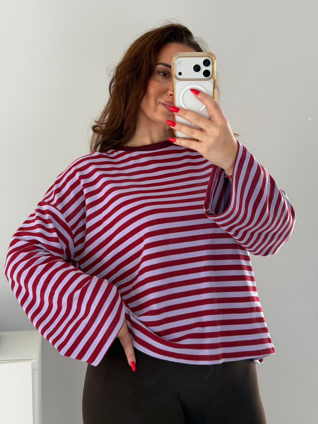 Oversize Shirt Stripe Lavibell