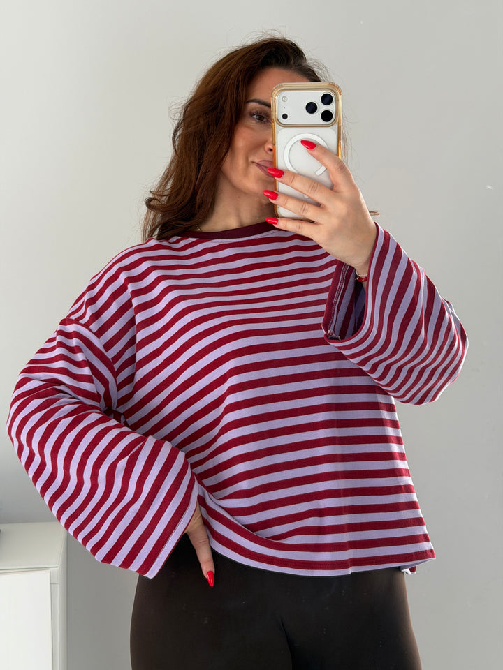 Oversize Shirt Stripe Lavibell