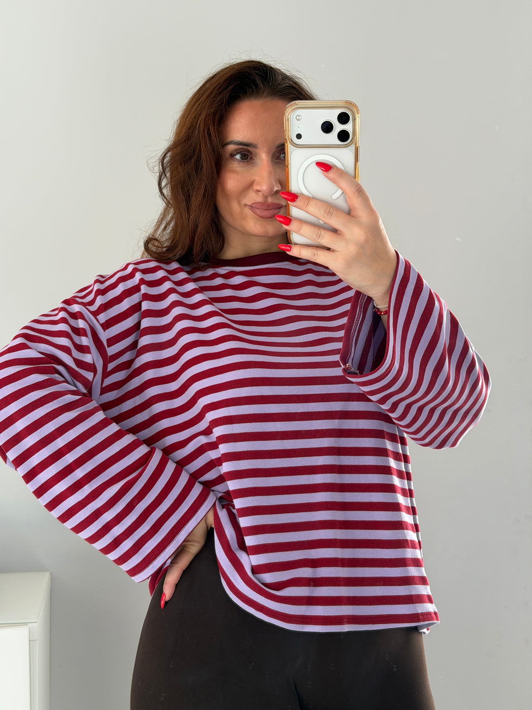 Oversize Shirt Stripe Lavibell