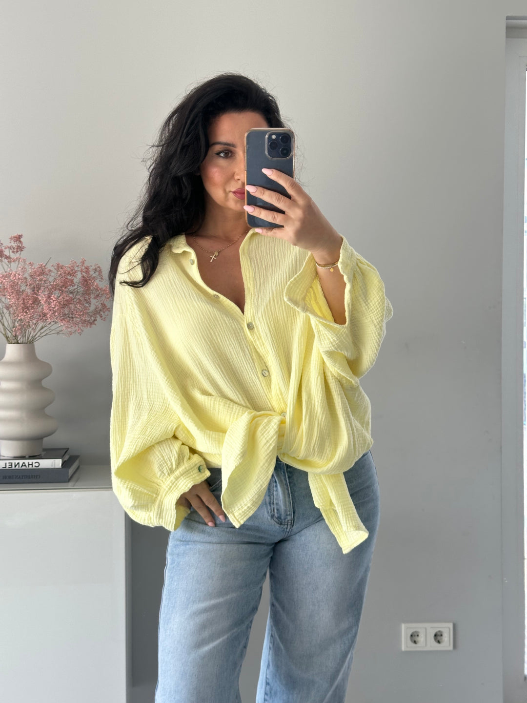 Musselinbluse Lavibell Lang