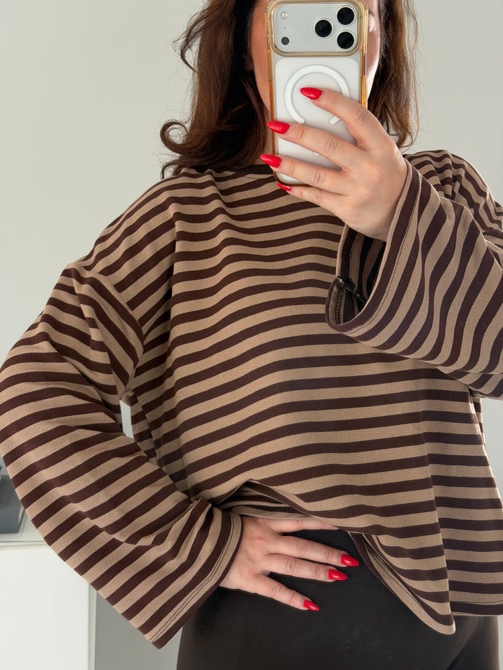 Oversize Shirt Stripe Lavibell