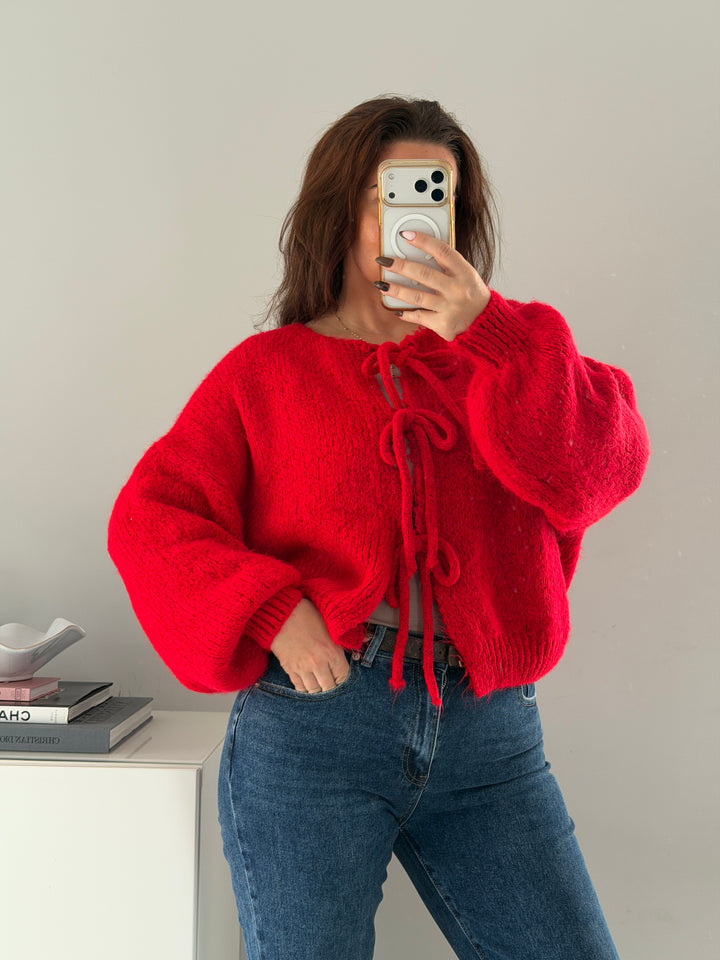 Cardigan mit Schleifen