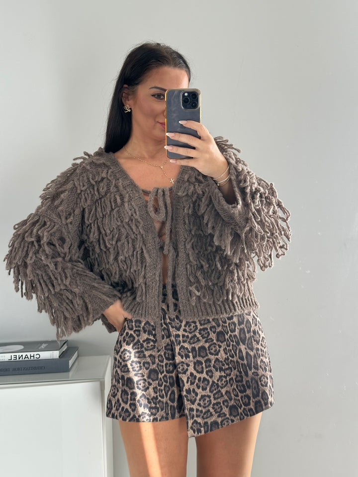 Cardigan Fluffy mit Schleifen