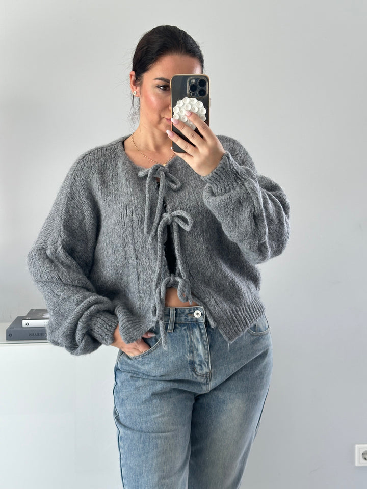 Cardigan mit Schleifen