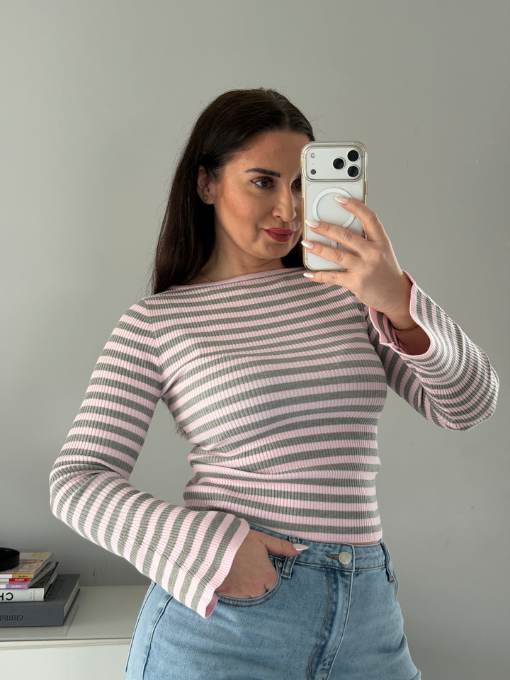 Langarmshirt Happy Stripe