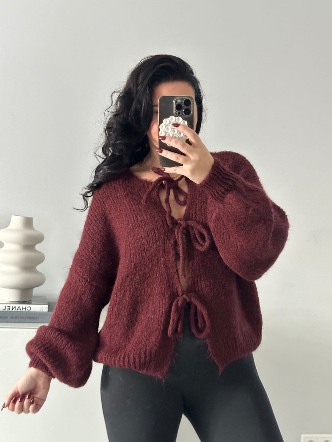 Cardigan mit Schleifen