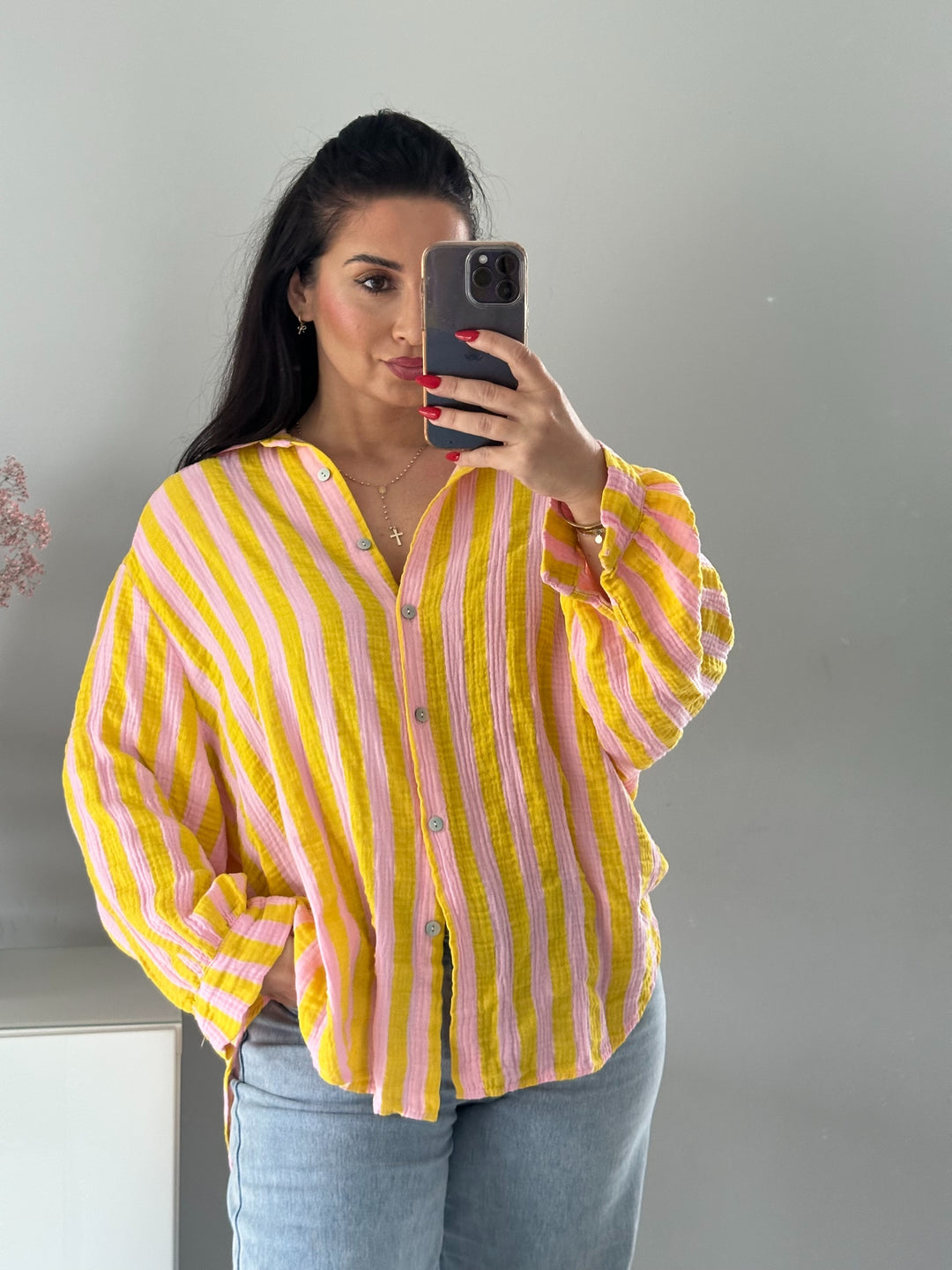 Musselinbluse Stripes