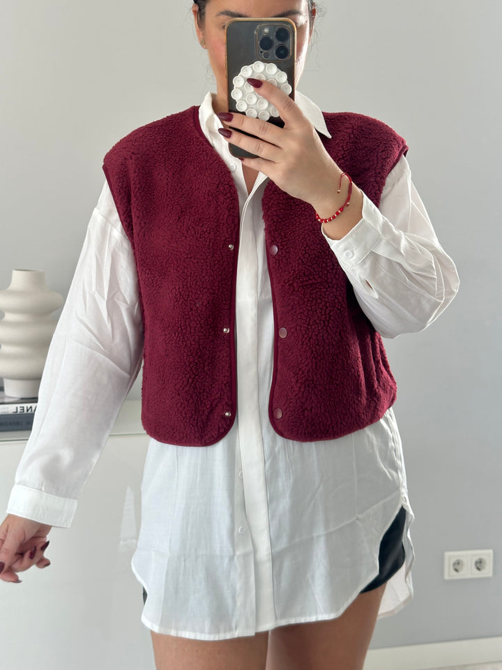 Teddy Weste Burgundy