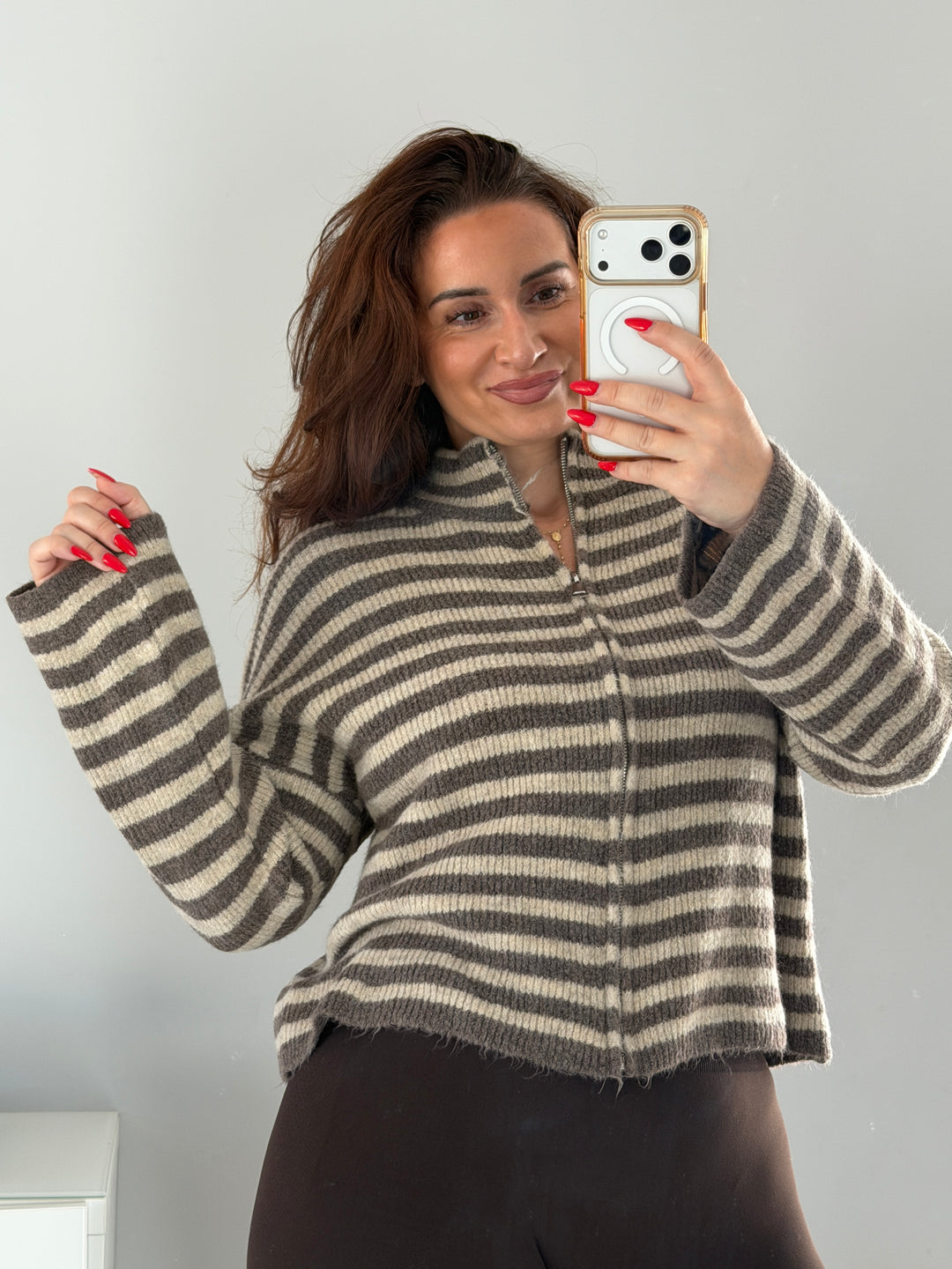 Gestreifte Strickjacke Stripe Lavibell