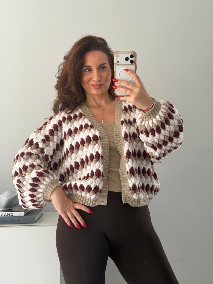 Lavibell Oversize Bubble Cardigan